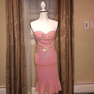 Beautiful pink strapless dress